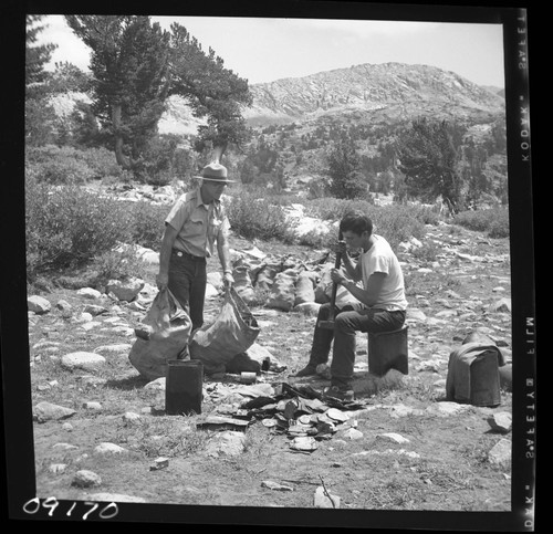 Backcountry cleanup, Sacking and smashing cans