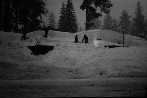 Record Heavy Snows, Snow conditions at Visitor Center after storm of February 4, 5, 6