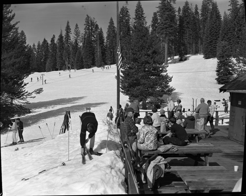 Skiing, Skiers at Wolverton Ski Hut. Concessioner Facilities