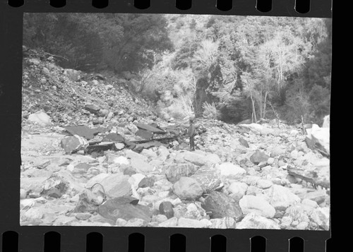 Flood and storm damage, flood damage to Highway 180 near Boyden Cave