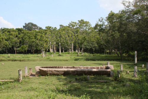 Alms Hall: Refectory: rice trough