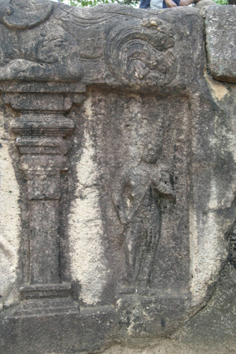 Council Chamber of King Parākramabāhu the Great: Balustrades: Makara: bas-relief of deity