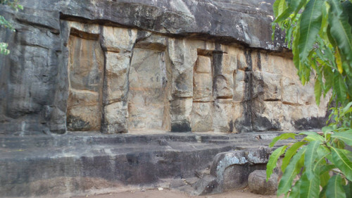 Ambastala plateau: carved rock of a cave temple