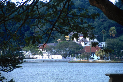 View of the palace complex: artificial lake: Octagon