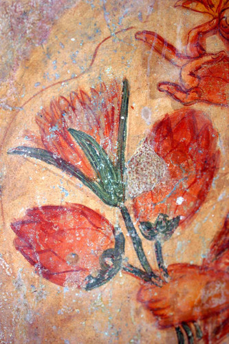 Sigiriya paintings on rock depression: Cave 1