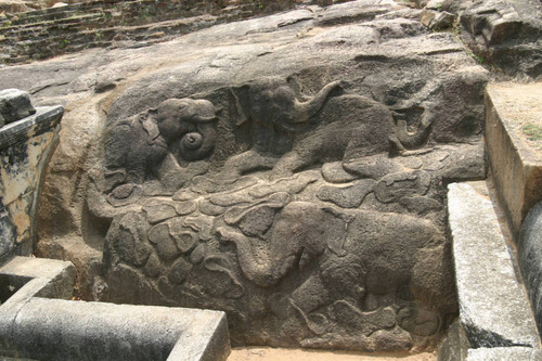Goldfish Park: Bas-reliefs: Elephants in bas-relief