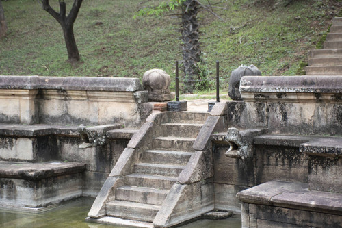 Royal Bath: Changing room: Steps: Makara Gargoyles