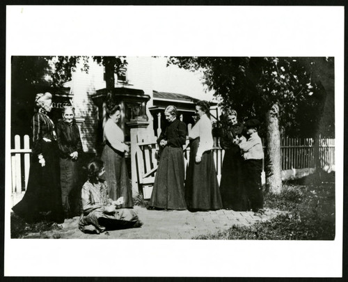 Ellen Browning Scripps at Minnie Houston's home