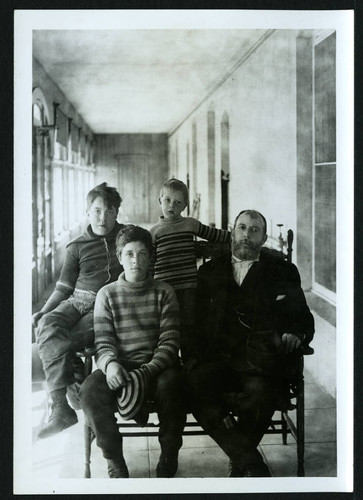 E. W. Scripps and sons James G. Scripps, John P. H. Scripps, and Robert P. Scripps, Miramar, California, circa 1899