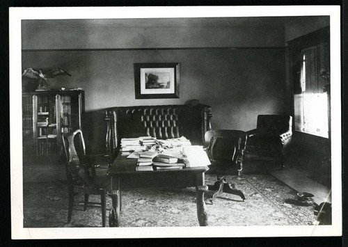 Scripps Ranch, library, Miramar, California, circa 1899