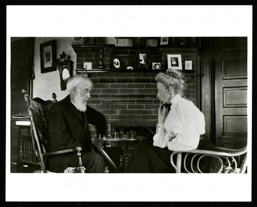 Ellen Browning Scripps playing chess with brother