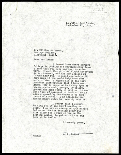 J. C. Harper letter to William S. Ament, 1932 September 17