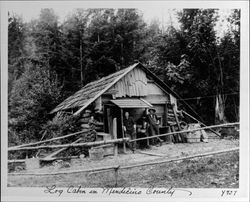 Log cabin in Mendicino [sic] County