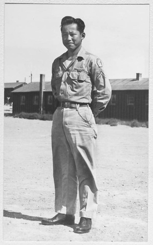 Young man in military uniform