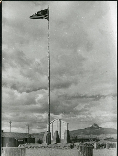 American flag on pole