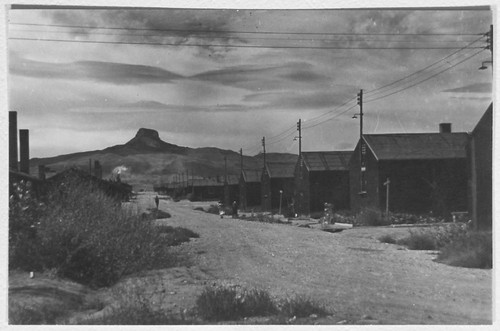 Camp view of Heart Mountain