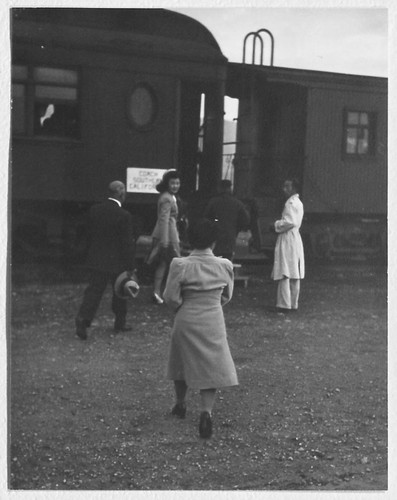 Five people board train