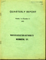 Quarterly report, 1942 October 1 to December 31