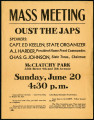 Mass Meeting - Oust the Japs