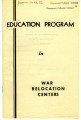 Education program in war relocation centers