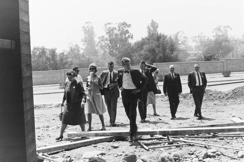 Group at construction site