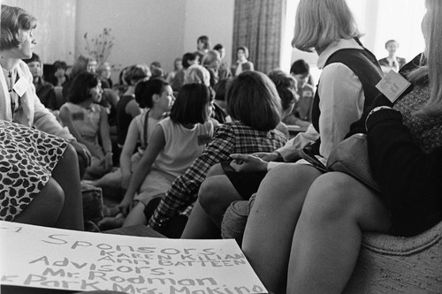 Students gathered in Sanborn Hall Living Room