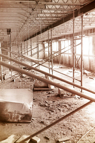 Interior of the construction of Holden Hall