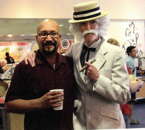 President Trombley dressed as Mark Twain