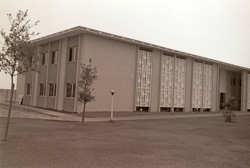 Scott Hall with trees