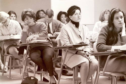 Students at town hall meeting