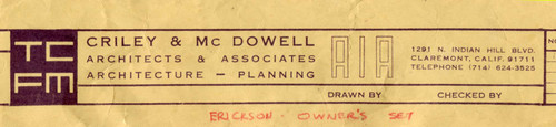 Criley & McDowell title block