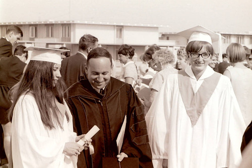 Classics professor Stephen Glass with graduates