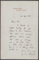 J. M. Barrie letter to Sir, February 10