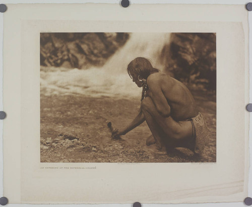 An offering at the waterfall, Nambe