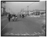 Gas main leak on East Fourteenth Street and Forty-eighth Avenue, Oakland