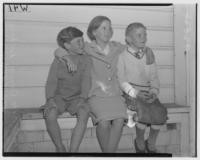 Daniel Flynn, Bobby Coeuille and Kathleen Flynn, children