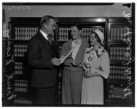 Mr. and Mrs. C.J. Wright and Judge Frank Deasy, jail wedding