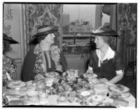 Mrs. Augustine Kech and Mrs. C.C. Tomlinson, luncheon at Fairmont Hotel