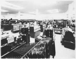 Men's department at Rosenberg's Department Store, Santa Rosa, California, 1966