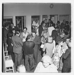 Attendees at the Zumwalt Chrysler-Plymouth Center Open House, Santa Rosa, California, 1971