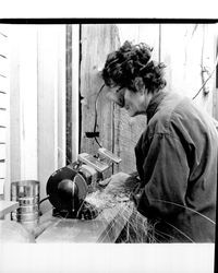 Florence Dixon at work, Santa Rosa, California, 1968