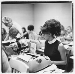 Business correspondence or typing class at Luther Burbank College of Commerce, Santa Rosa, California, 1971