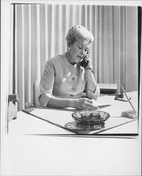 Louise Ederle, owner of the Burbank Business College, Santa Rosa, California, July 11, 1966