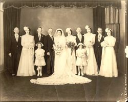 Wedding party of Elizabeth "Betty" Colgan and Karl Hollenkamp, San Francisco, California, 1940