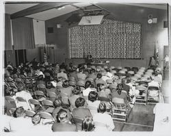 PTA meeting at Village School, Santa Rosa, California, 1957