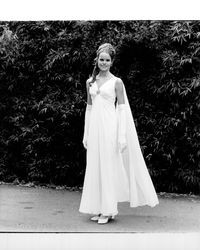 Portrait of Rhonda Severy in an evening gown, Santa Rosa, California, 1971