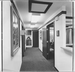 Medical office hallway at Spring Creek Plaza, Santa Rosa, California, 1973