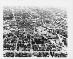 Aerial view of downtown Santa Rosa, California, 1962