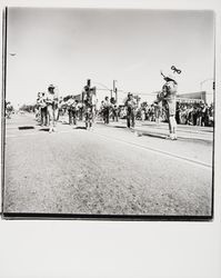 Marching units in Apple Blossom Parade, Sebastopol, California, 1978