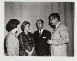 Crowd gathered for dedication of Coddingtown airport, Santa Rosa, California, 1960